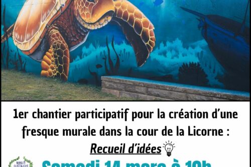 1er chantier participatif création fresque – samedi 14 mars 2026 à 10h00 – La Licorne